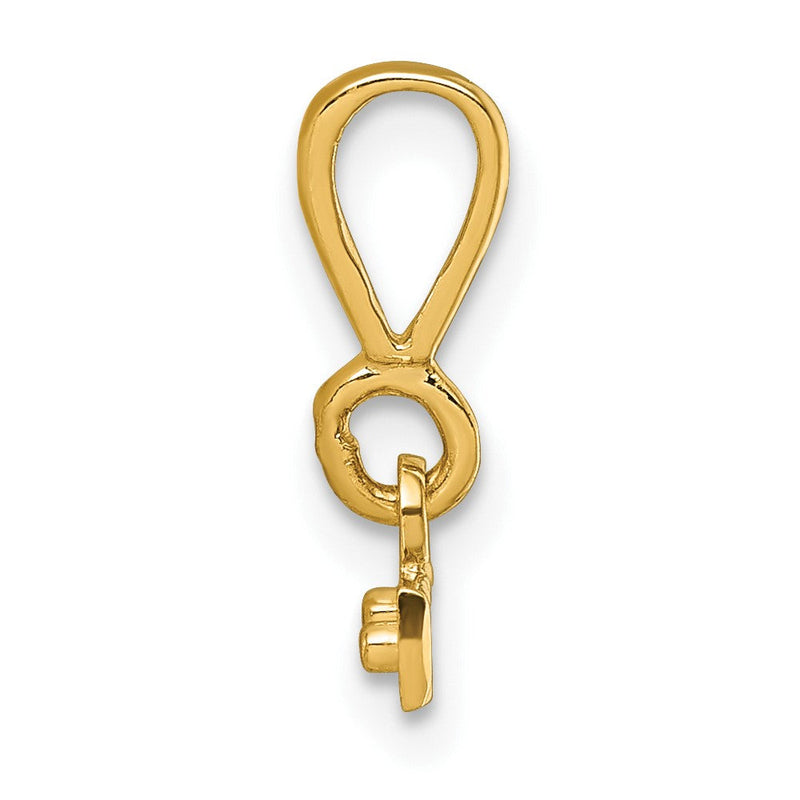 14K Gelbgold Anhänger mit großem Diamantschliff-Top