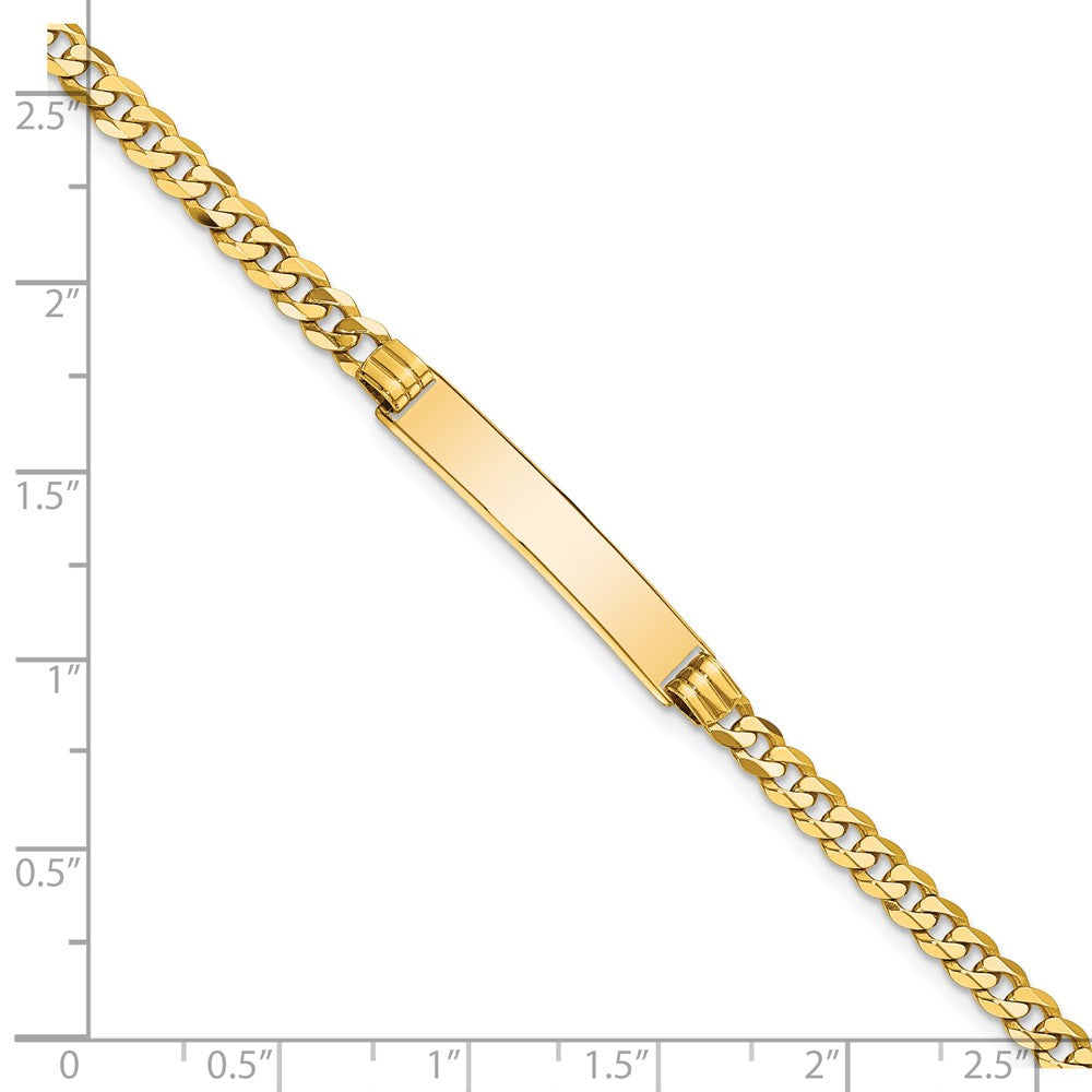 Massiv 14K Gelbgold Panzer Glieder Id Armband