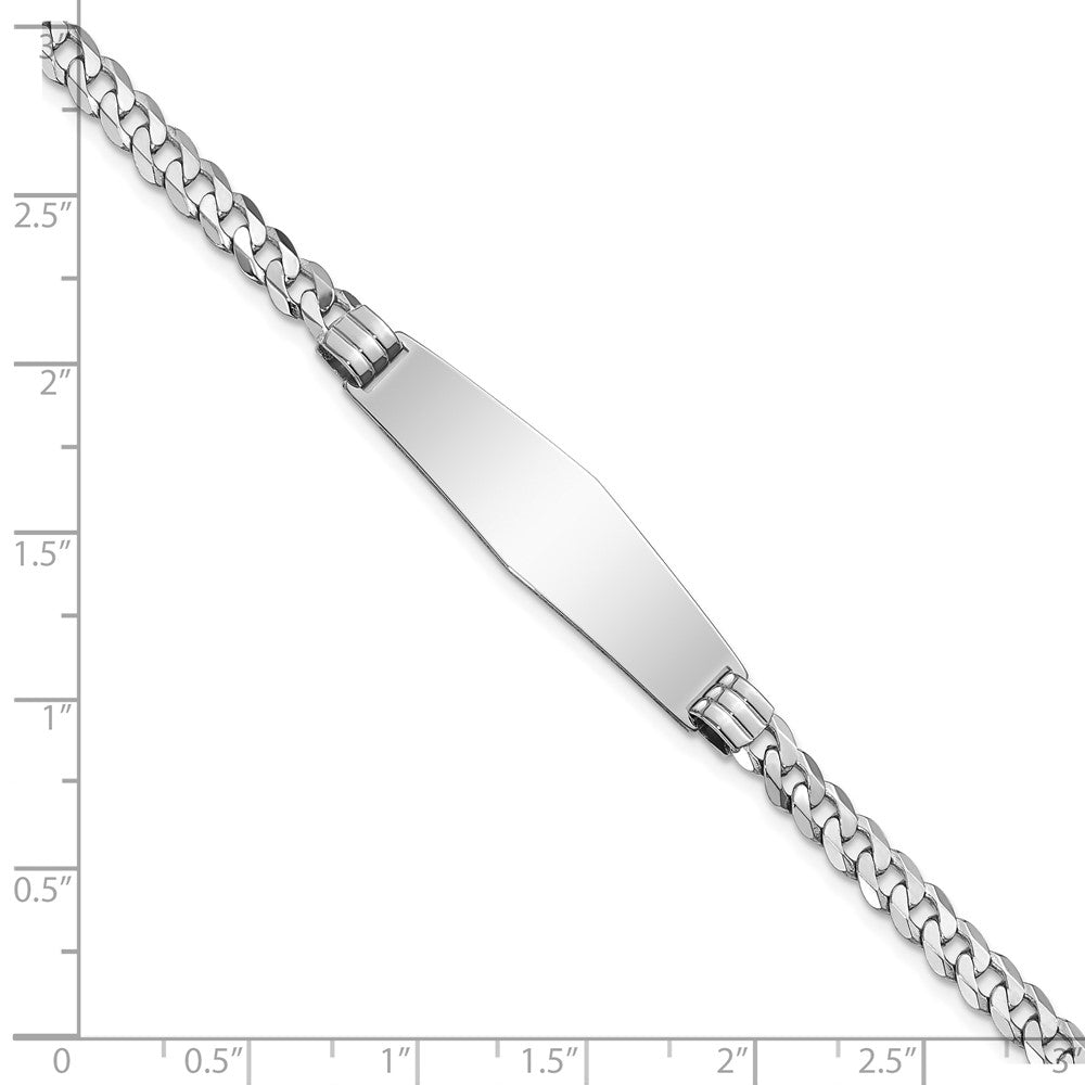 7 Zoll 14K Wg Flach Panzer Glieder Weich Diamant Form Id Armband