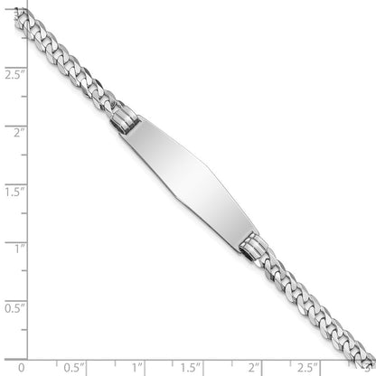 7 Zoll 14K Wg Flach Panzer Glieder Weich Diamant Form Id Armband