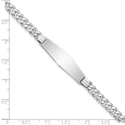 7 Zoll 14K Wg Flach Panzer Glieder Weich Diamant Form Id Armband