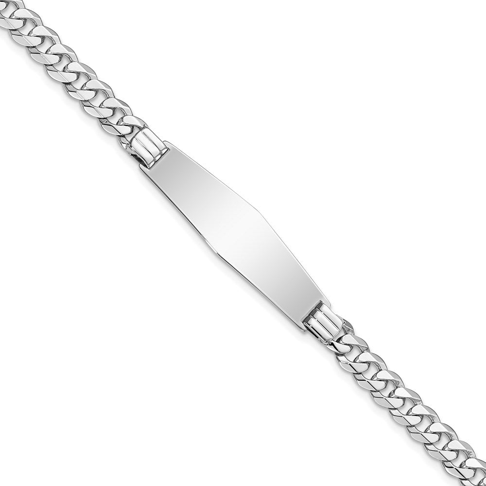 7 Zoll 14K Wg Flach Panzer Glieder Weich Diamant Form Id Armband