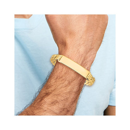 8 Zoll 14K Panzer Glieder Id Armband