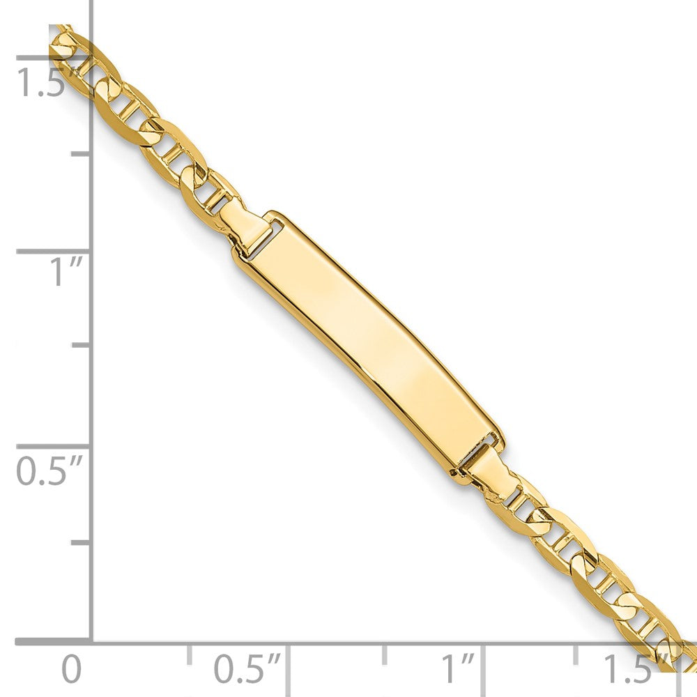 Massiv 14K Gelbgold Anker Glieder Id Armband