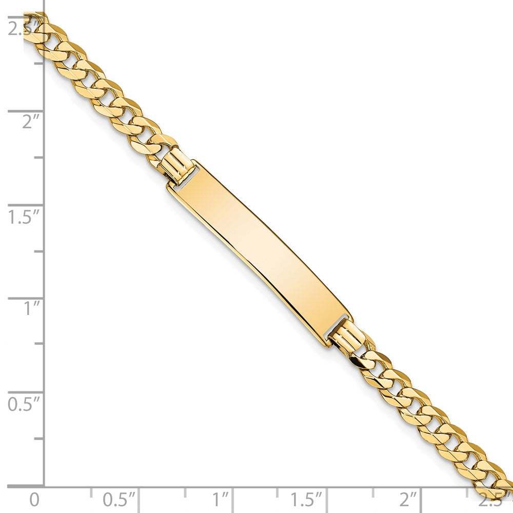 8 Zoll 14K Flach Panzer Glieder Id Armband