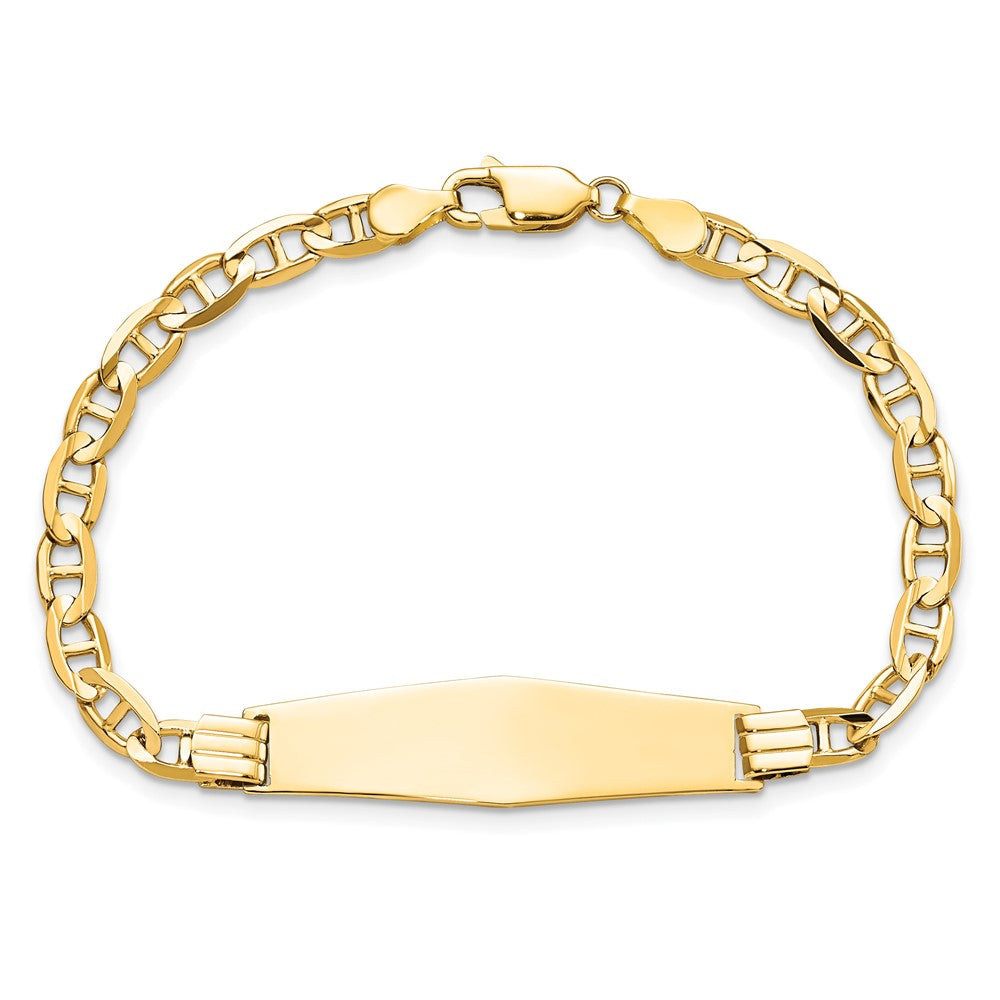 8 Zoll 14K Anker Glieder Weich Diamant Form Id Armband