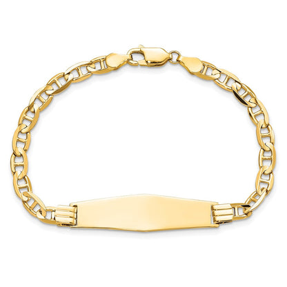 8 Zoll 14K Anker Glieder Weich Diamant Form Id Armband