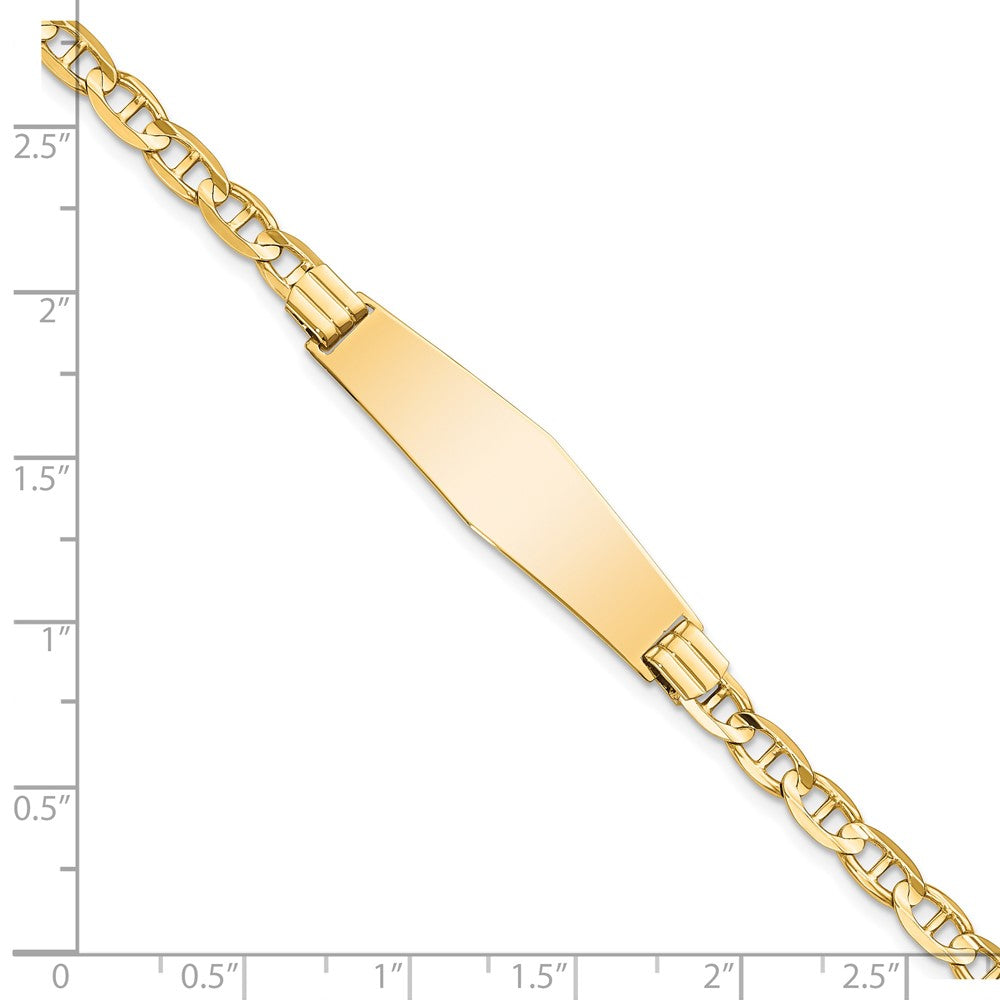 8 Zoll 14K Anker Glieder Weich Diamant Form Id Armband