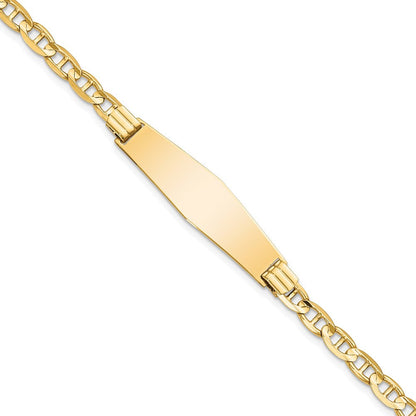 8 Zoll 14K Anker Glieder Weich Diamant Form Id Armband