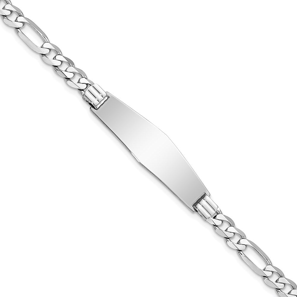 8 Zoll 14K Wg Figaro Glieder Weich Diamant Form Id Armband