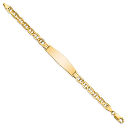 8 Zoll 14K Anker Glieder Weich Diamant Form Id Armband