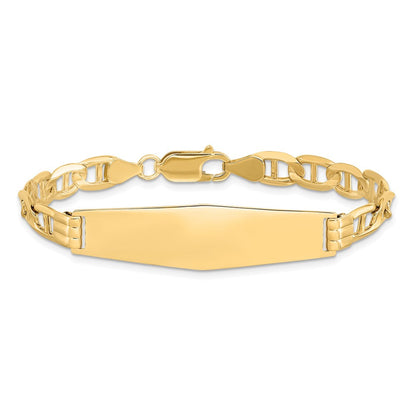 8 Zoll 14K Anker Glieder Weich Diamant Form Id Armband