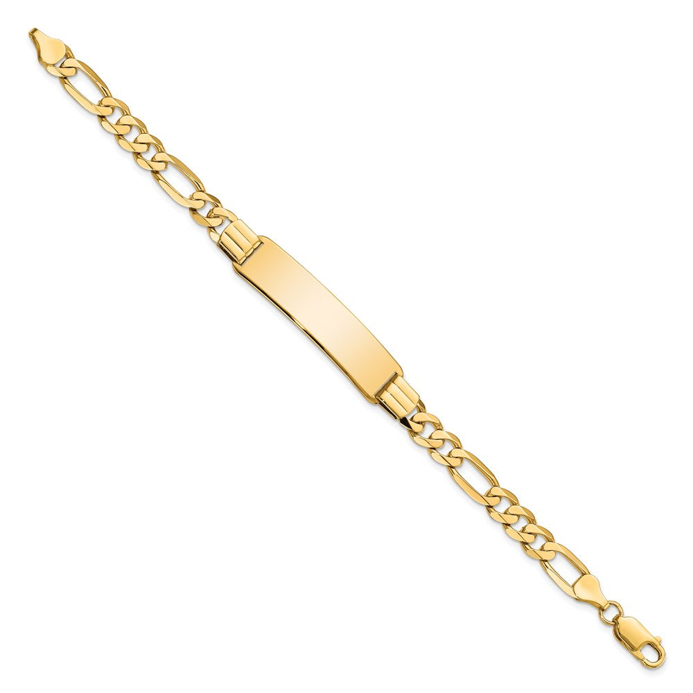 14K Flach Figaro Glieder Id Armband