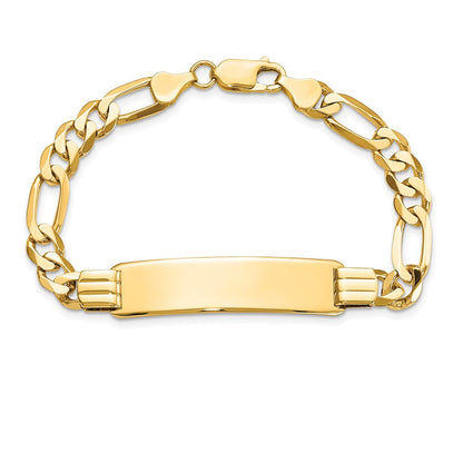 14K Flach Figaro Glieder Id Armband