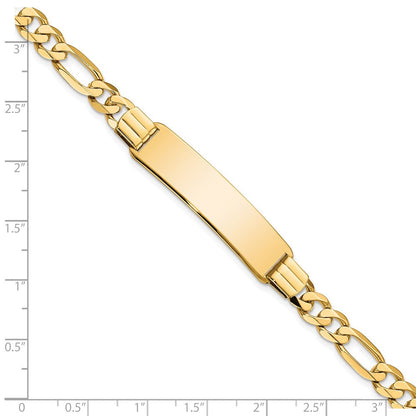 14K Flach Figaro Glieder Id Armband