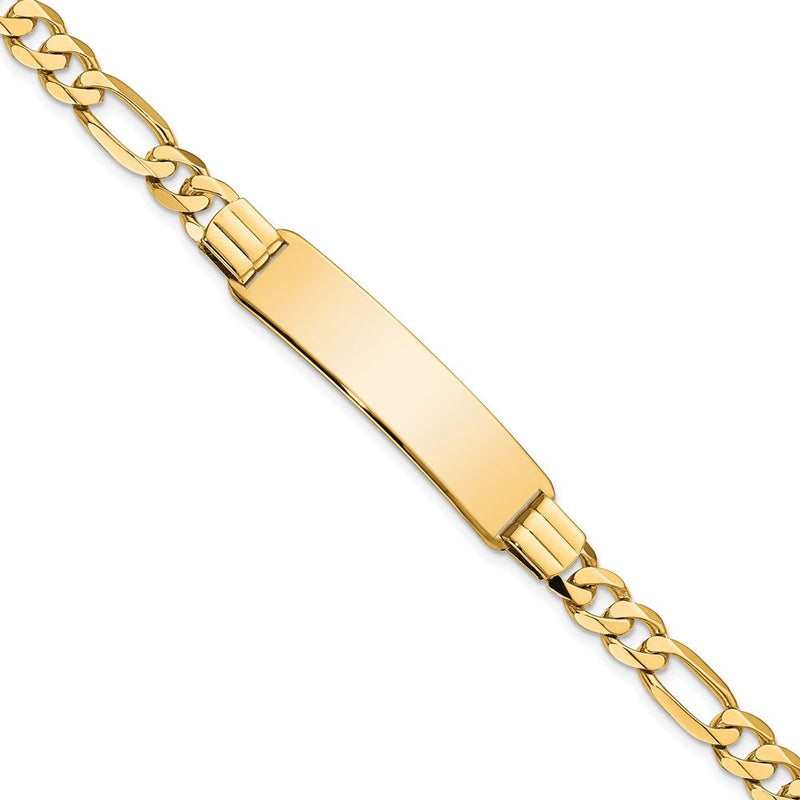 14K Flach Figaro Glieder Id Armband