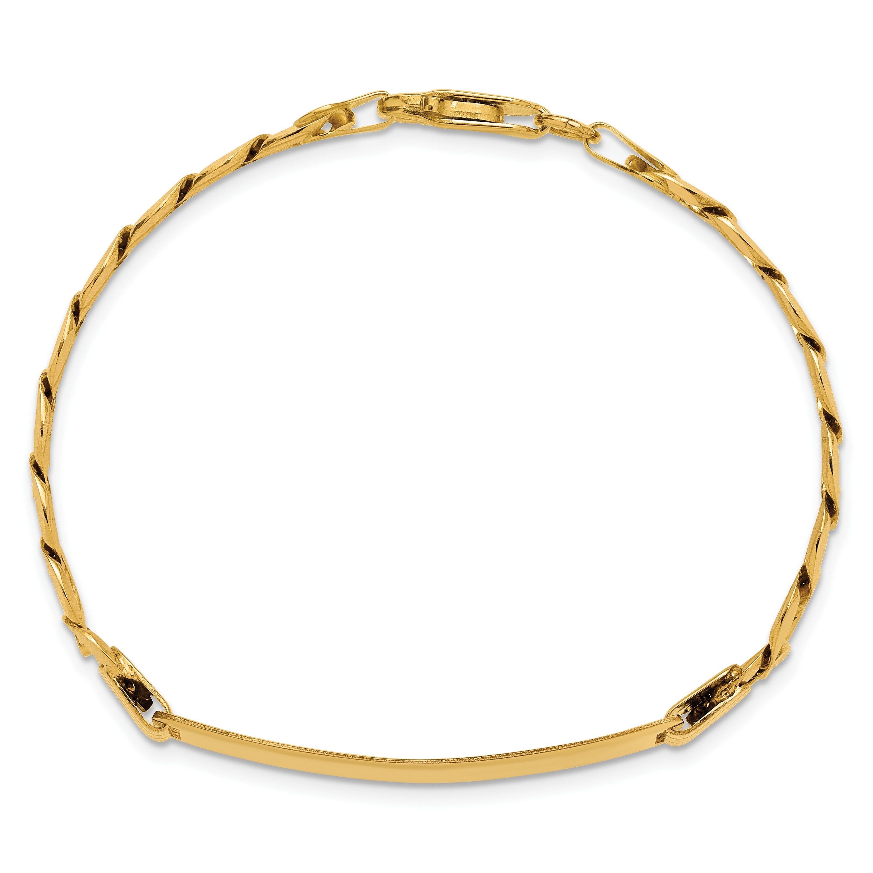 14K Panzer Glieder Id Armband