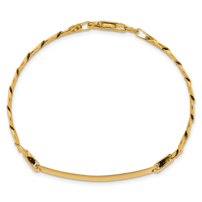 14K Panzer Glieder Id Armband