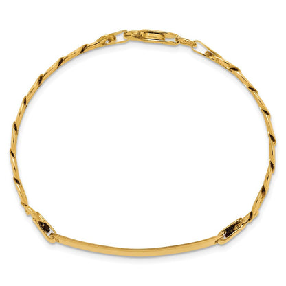 14K Panzer Glieder Id Armband