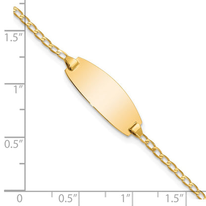 14K Oval Panzer Id Armband