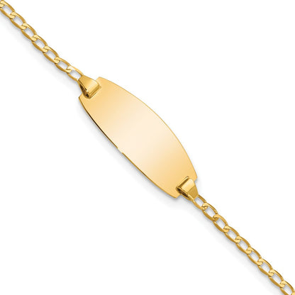 14K Oval Panzer Id Armband