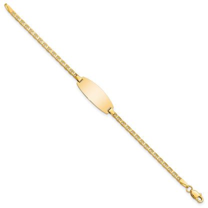 14K Oval Anker Id Armband
