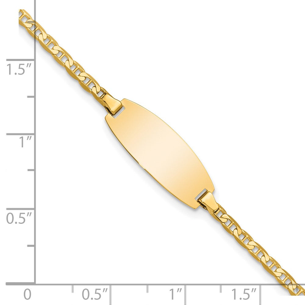 14K Oval Anker Id Armband