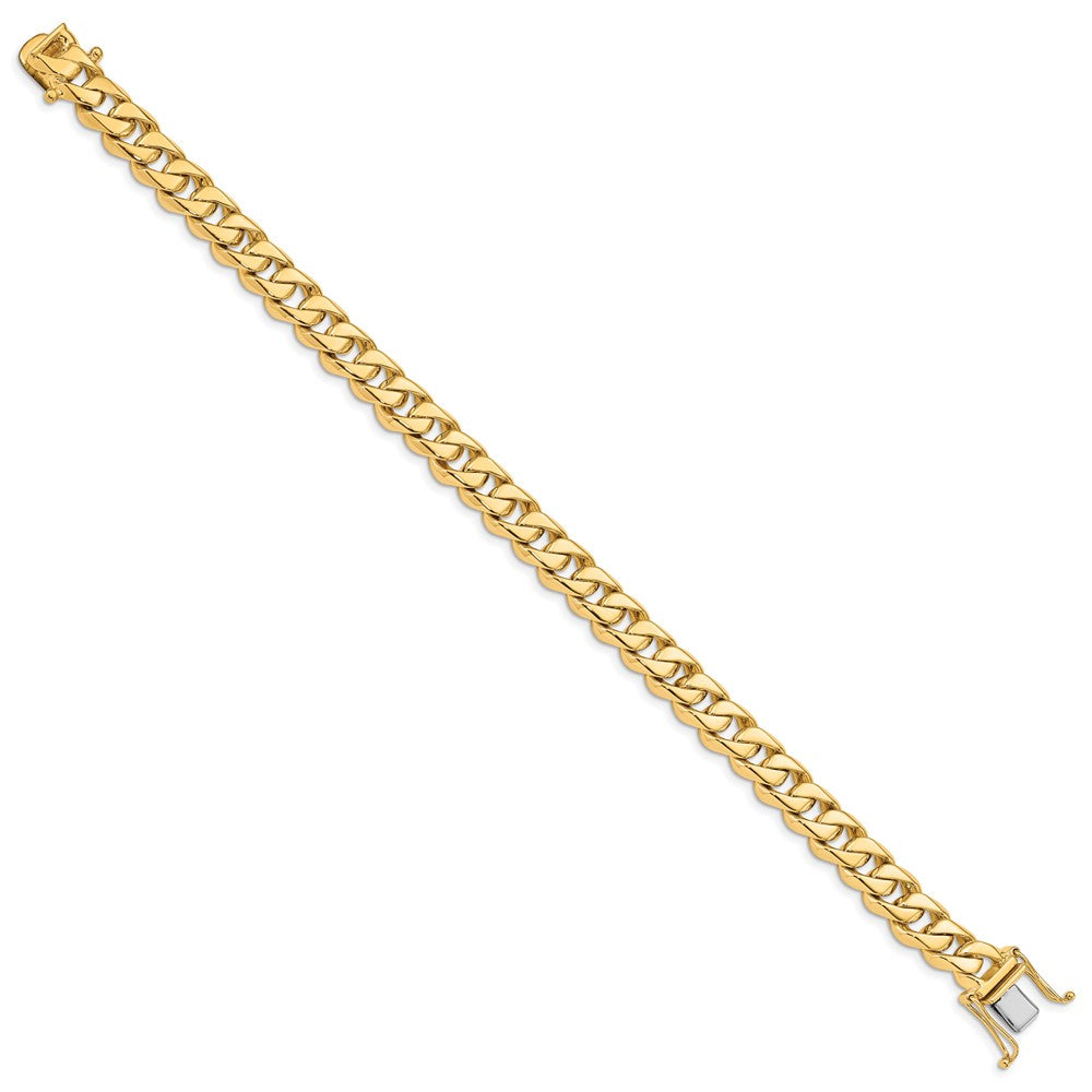 14K Gelbgold 8.5mm Hand-polished Traditional Glieder Gliederarmband