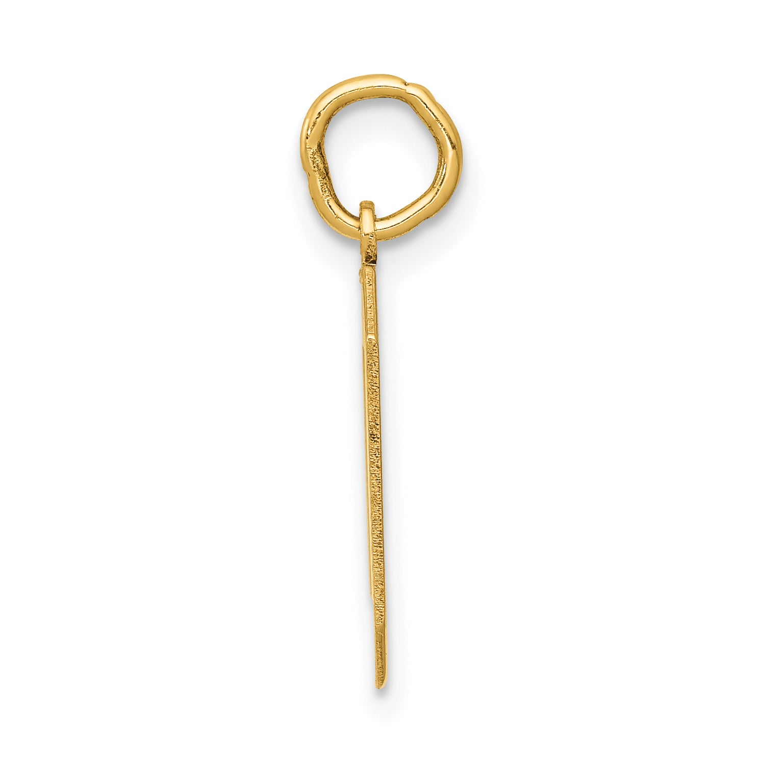 14K Gelbgold 14K Mittel Poliert Zahl 0 Charm