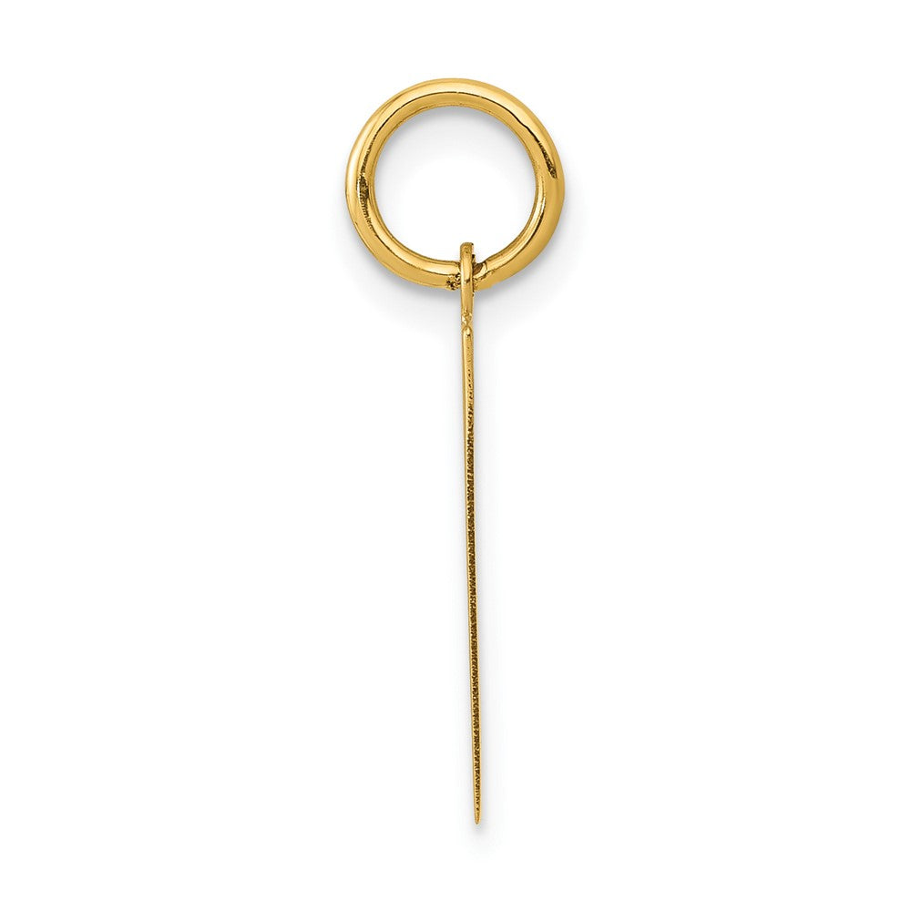 14K Gelbgold 14K Mittel Poliert Zahl 1 Charm