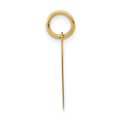 14K Gelbgold 14K Mittel Poliert Zahl 1 Charm