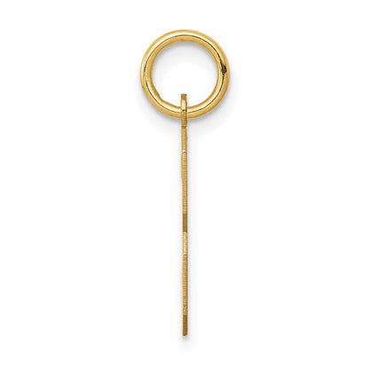 14K Gelbgold 14K Mittel Poliert Zahl 3 Charm