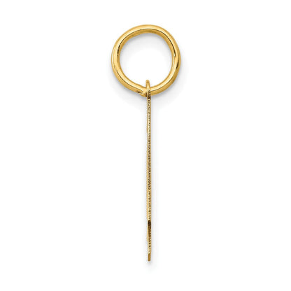 14K Gelbgold 14K Mittel Poliert Zahl 4 Charm