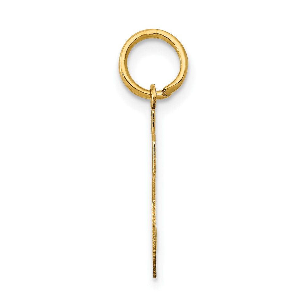 14K Gelbgold 14K Mittel Poliert Zahl 5 Charm