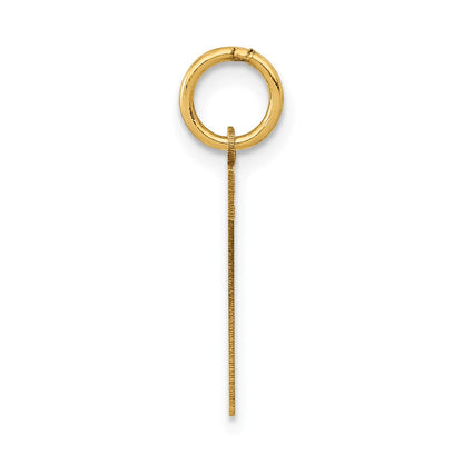 14K Gelbgold 14K Mittel Poliert Zahl 7 Charm