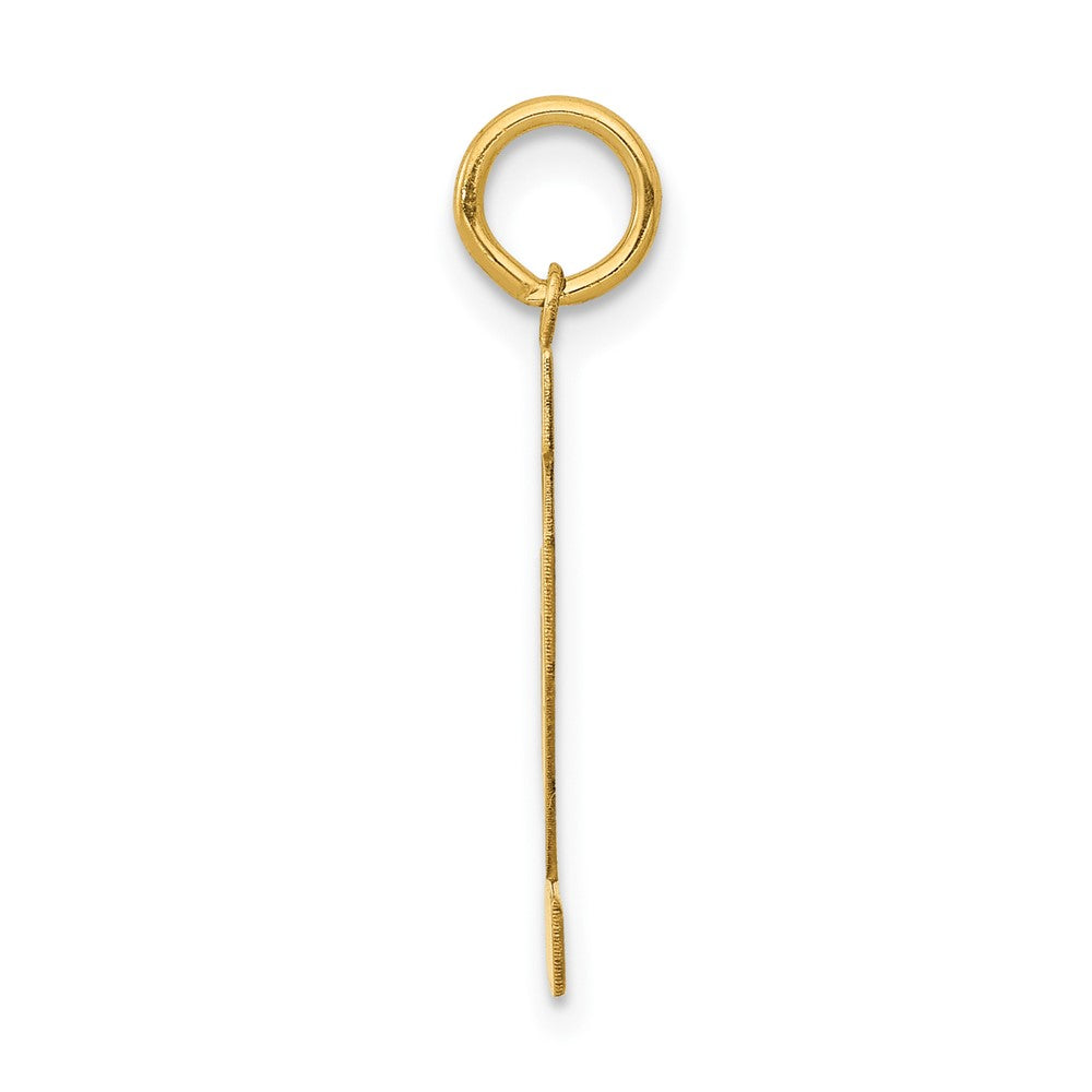 14K Gelbgold Mittel Poliert Zahl 12 Charm