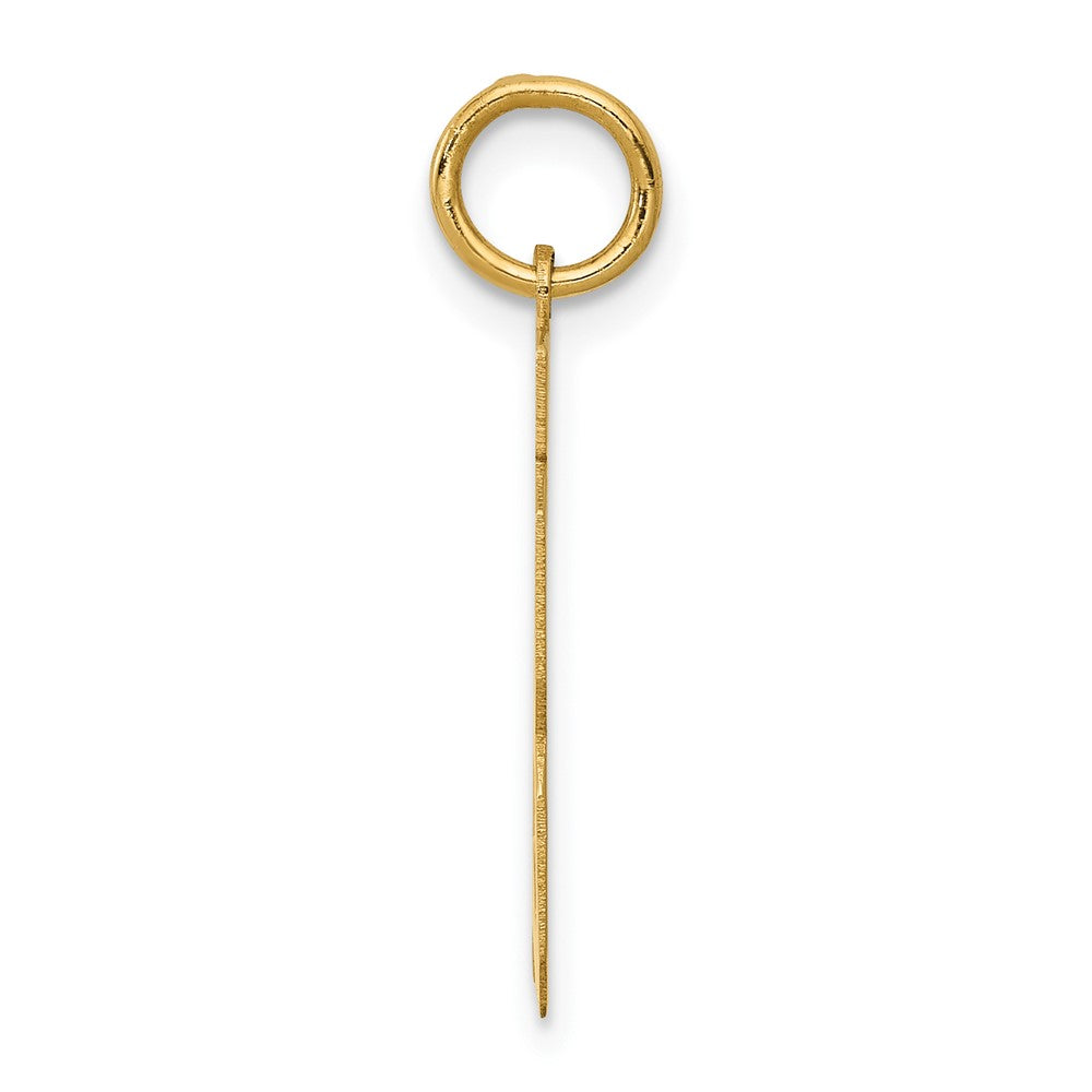 14K Gelbgold Mittel Poliert Zahl 13 Charm
