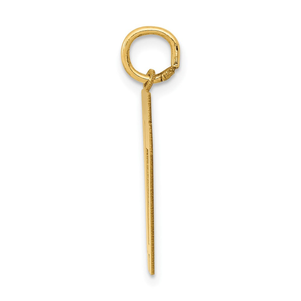 14K Gelbgold 14K Mittel Poliert Zahl 17 Charm