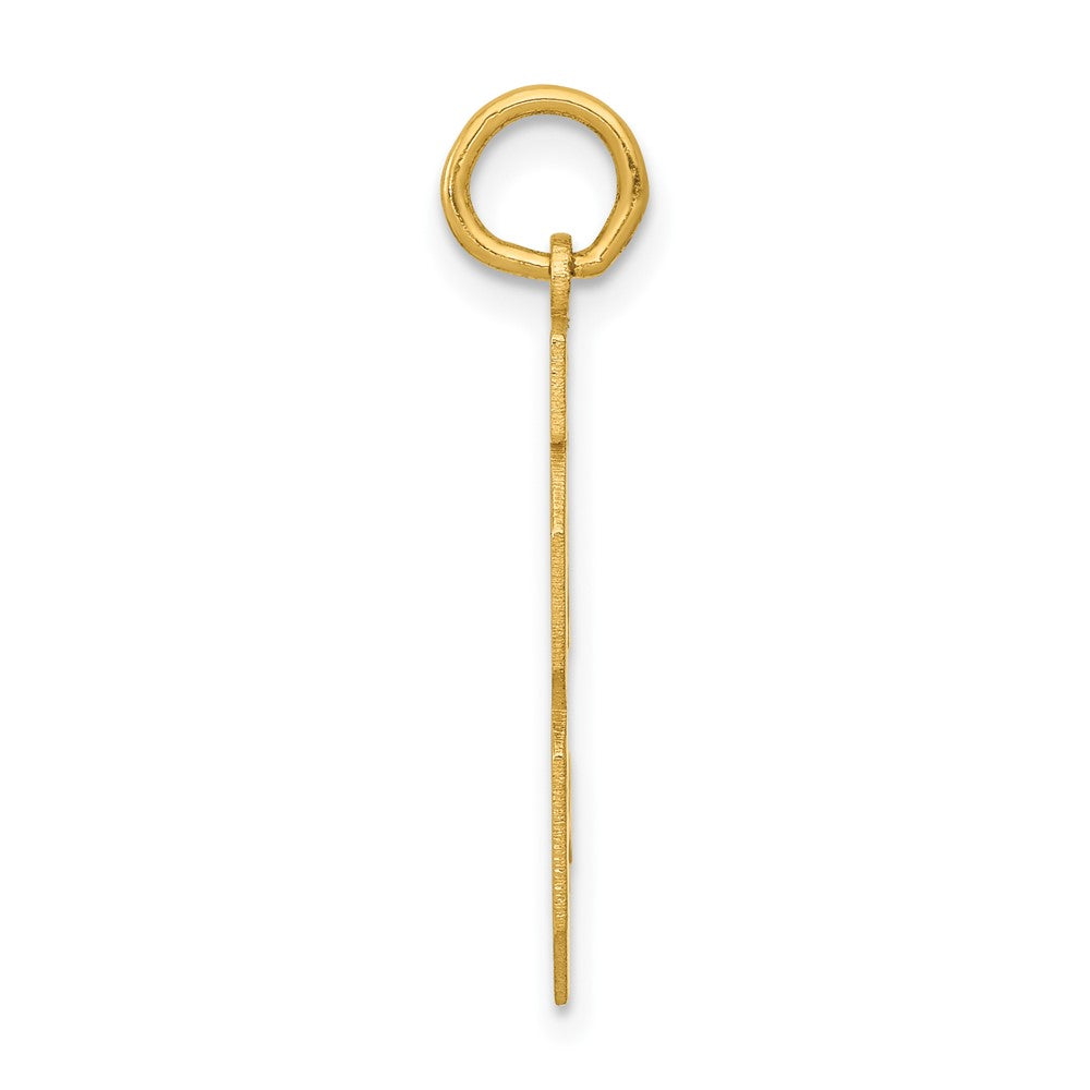 14K Gelbgold Mittel Poliert Zahl 18 Charm