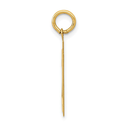14K Gelbgold 14K Mittel Poliert Zahl 21 Charm
