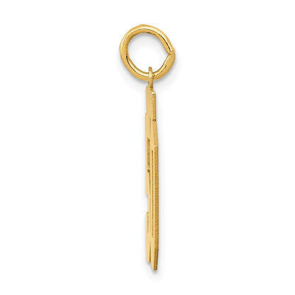 14K Gelbgold Mittel Poliert Zahl 50 Charm