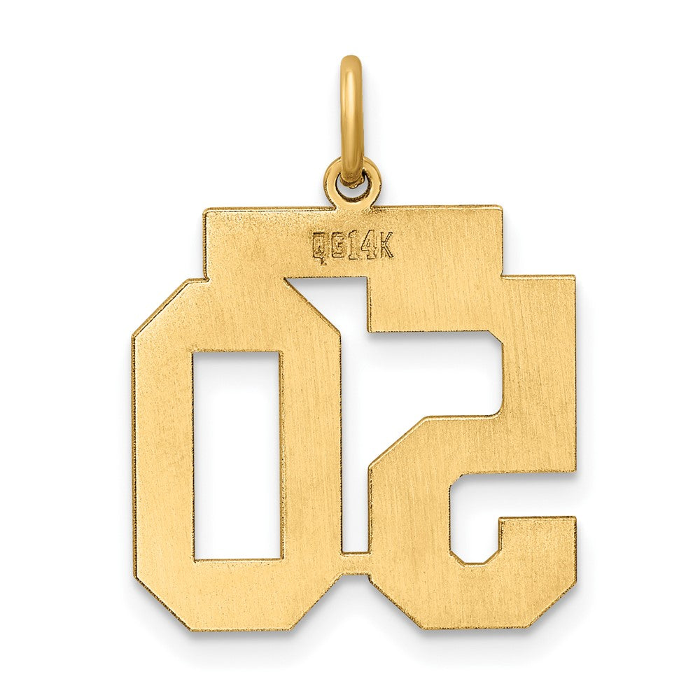 14K Gelbgold Mittel Poliert Zahl 50 Charm