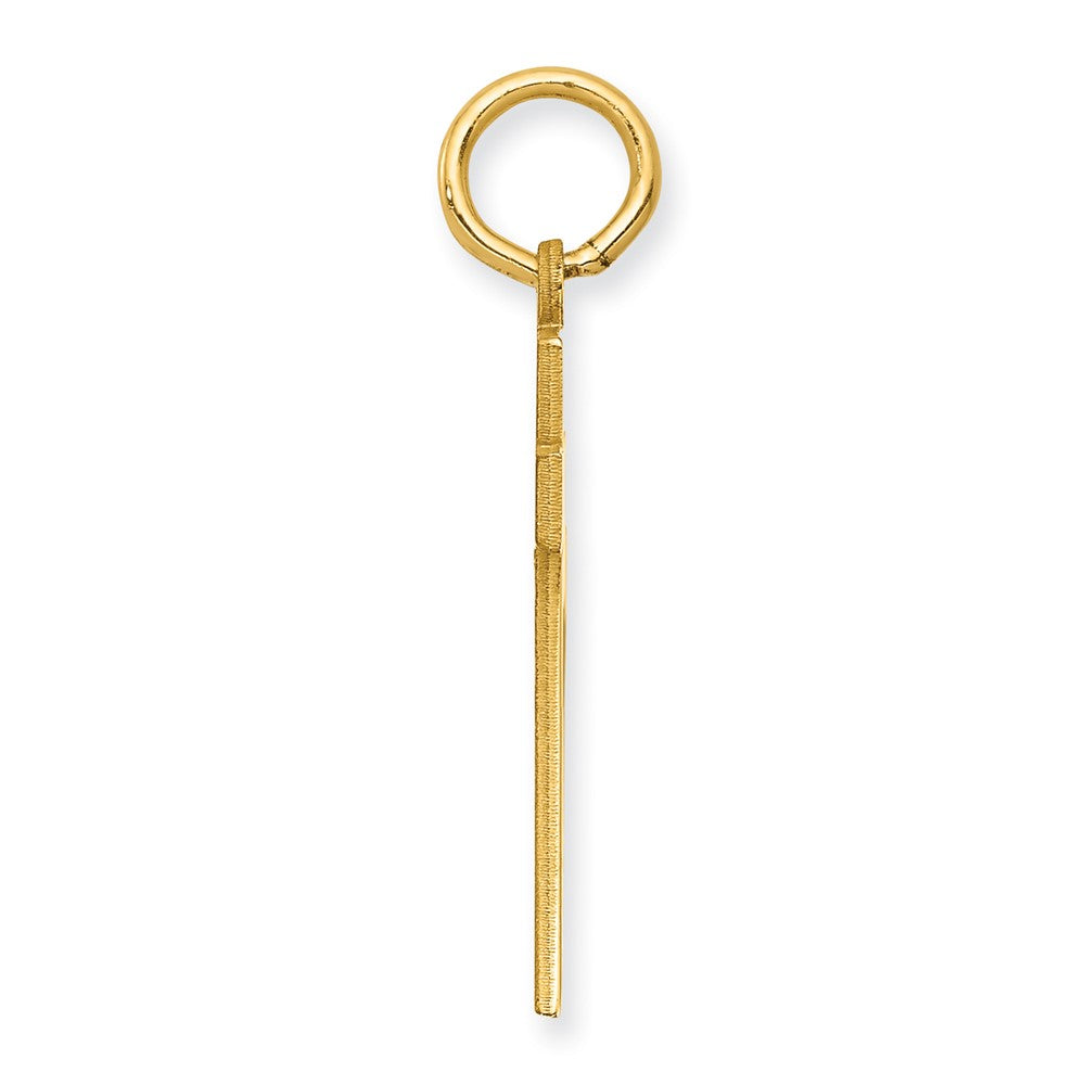 14K Gelbgold Mittel Poliert Zahl 72 Charm