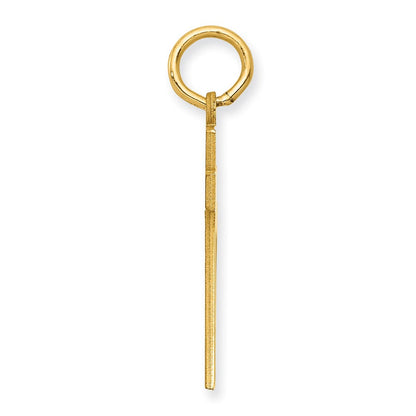 14K Gelbgold Mittel Poliert Zahl 72 Charm