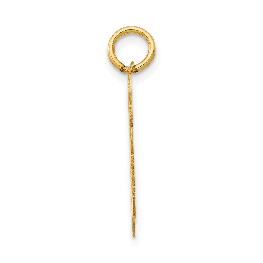 14K Gelbgold Mittel Poliert Zahl 76 Charm