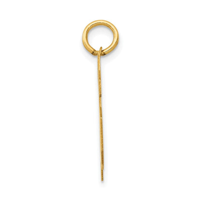 14K Gelbgold Mittel Poliert Zahl 76 Charm