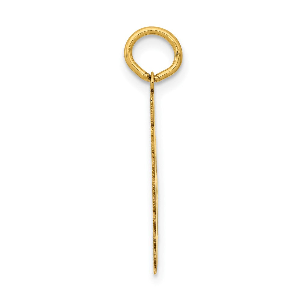 14K Gelbgold Mittel Poliert Zahl 81 Charm