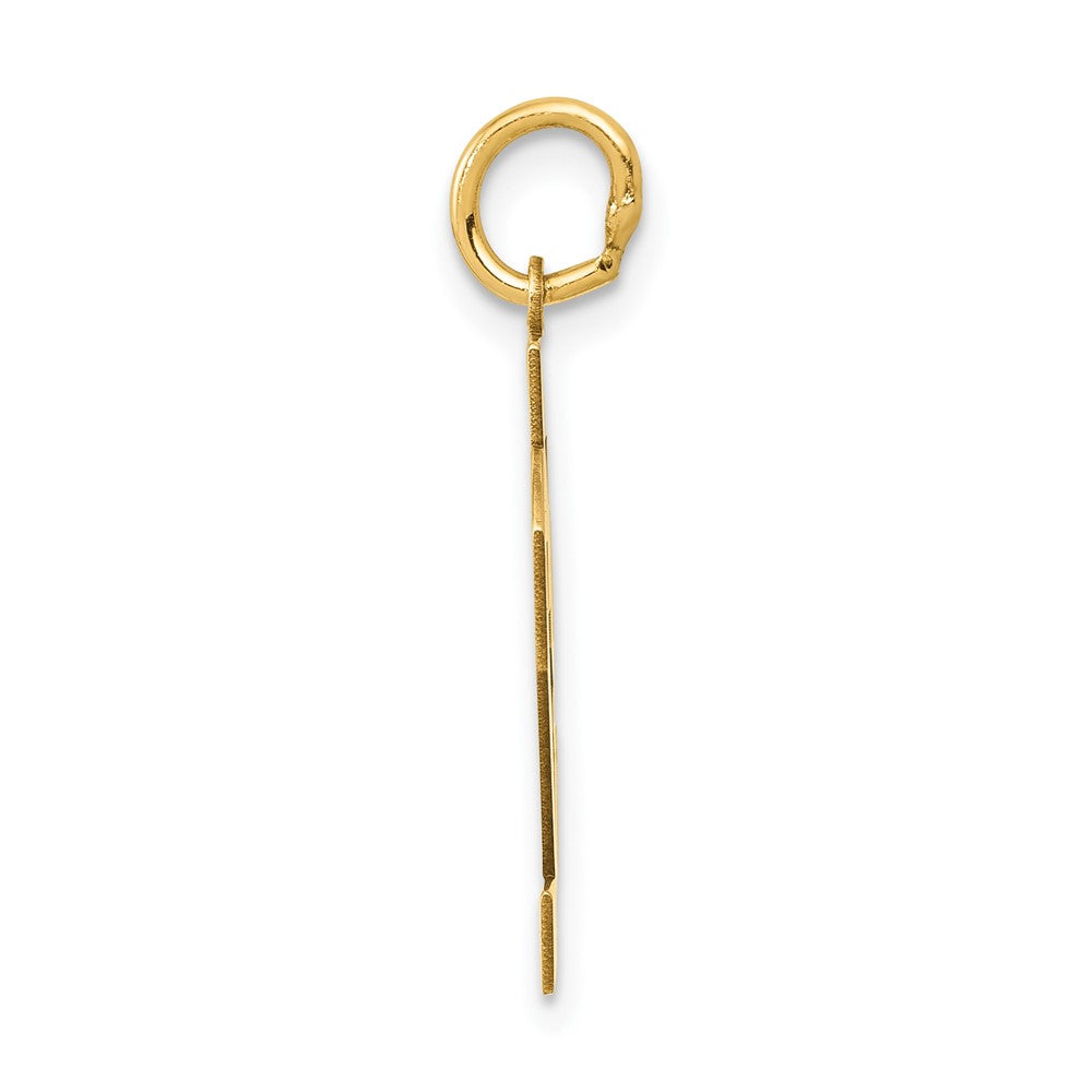 14K Gelbgold Mittel Poliert Zahl 82 Charm