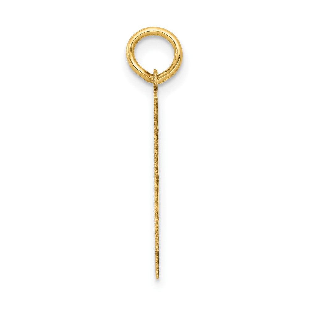 14K Gelbgold Mittel Poliert Zahl 84 Charm