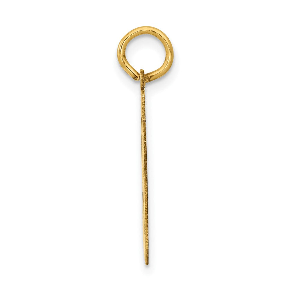 14K Gelbgold Mittel Poliert Zahl 89 Charm